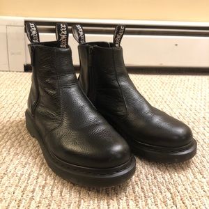 Dr. Martens 2976 blk leather zipper Chelsea boot